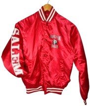 Nasco Franklin Park Bobcats Satin Bomber Jacket Size 18/20 Vtg Red Salem IL READ - $23.74