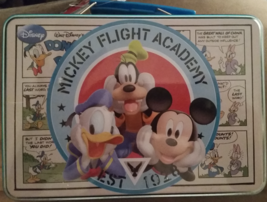 Mickey Flight Academy Disney Lunch Box, Eau De Toilette and Luggage Tag NEW - $22.15