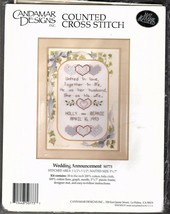 Candamar Designs Counted Cross Stitch Kit 50773 Wedding Announcement New - £9.48 GBP