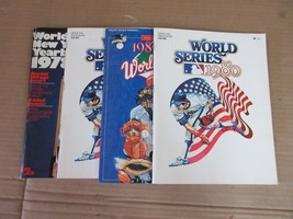  Vintage Mixed World Series Programs Yankees Year Book Magazine Lot 4 Pieces M6 - £73.54 GBP