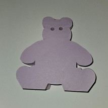 VTG Purple Teddy Bear Shaped Notepad 3.5x4 SMALL 75+ Sheets READ - £11.57 GBP