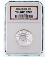 2005-W .9995 Platinum Statue of Liberty 1/2 Oz. Bullion Coin NGC PF70 UCam - €1.161,15 EUR 2005-W .9995 Platinum Statue of Liberty 1/2 Oz. Bullion Coin NGC PF70 UCam - €1.161,15 EUR
