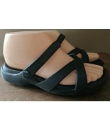 Crocs Meleen Slip On Slide Sandals Black Women&#39;s 6 Outdoor Comfort Beach... - $25.21