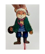 Vintage Pull String Puppet Christmas Ornament Wooden Fox Nostalgic Chris... - £13.36 GBP