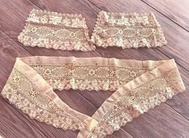 Antique Edwardian Irish crochet lace Collars Plus Cuffs Finished  - €47,84 EUR
