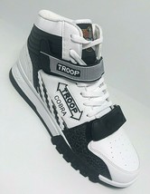 Men&#39;s Troop Cobra White | Black High-Top Sneakers NWT - £77.08 GBP