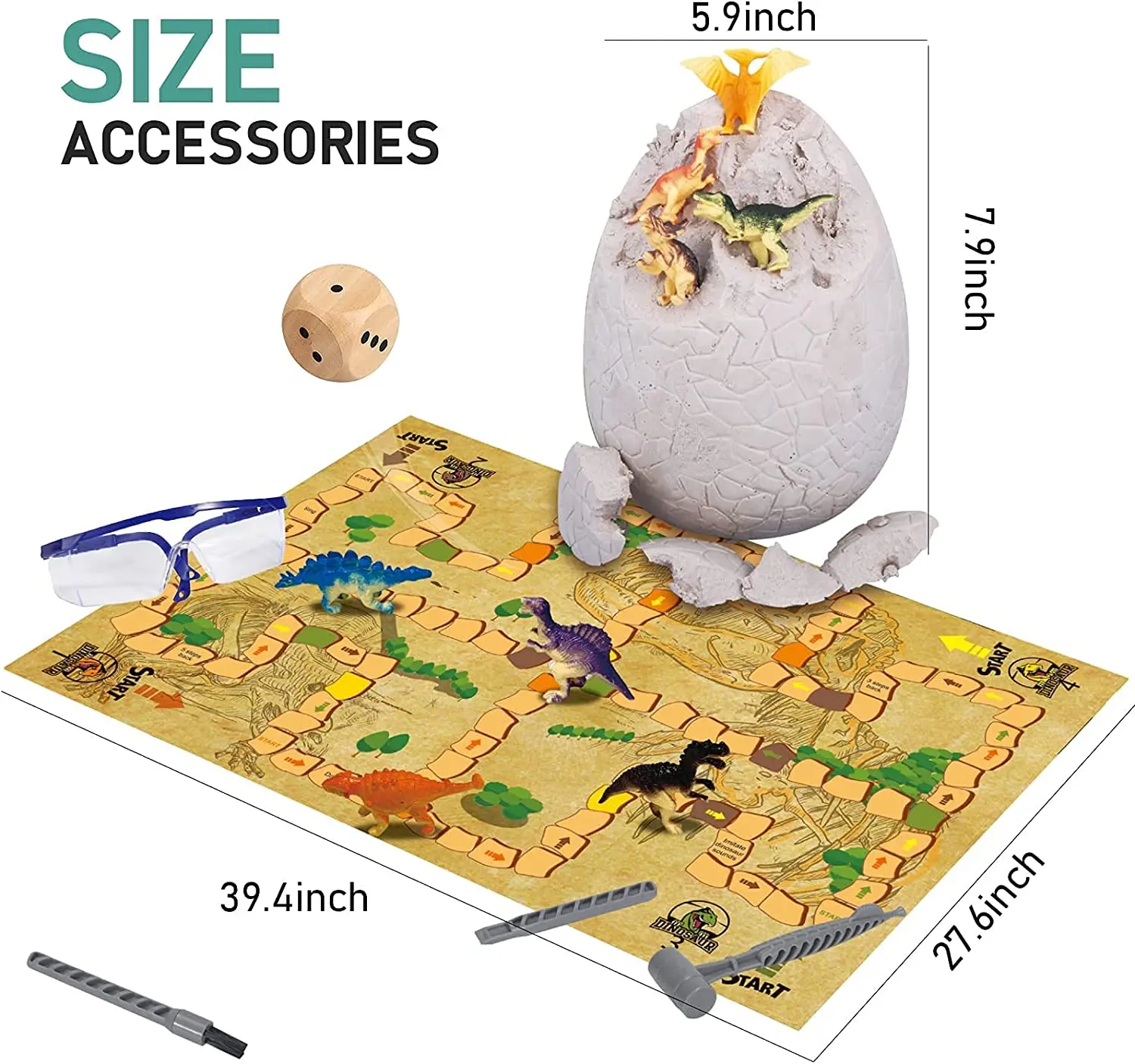 Play Jumbo Dino Egg Dig Kit, Dinosaur Eggs Play with 12 Different Dinosaur Play, - £68.74 GBP