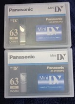 LOT OF 2 Panasonic Mini DV Tapes 63ME AY-DVM63PQ - £7.83 GBP