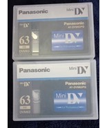 LOT OF 2 Panasonic Mini DV Tapes 63ME AY-DVM63PQ - £7.83 GBP