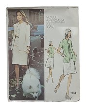Vogue Americana Pattern Bill Blass Sz 12 Misses&#39; Jacket, Vest, &amp; Skirt #... - $15.19