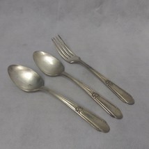 Memory Hiawatha Fork Oval Soup Place Spoons 1937 Silver Plated Int&#39;l Silver - $14.95