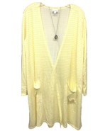 NWT LuLaRoe XL Yellow &amp; White Geometric Aztec Caroline Cardigan Sweater - $41.57