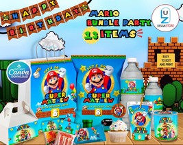 Super Mario Printables, Super Mario Decorations, Super Mario Birthday Pa... - £6.26 GBP