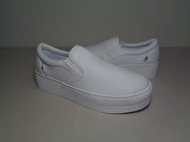 Hurley Size 6.5 M BACONA White Canvas Slip On Platform Loafers New Women... - £86.06 GBP
