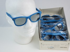 Vintage 1980&#39;s (dozen) Sky Blue Classic Square Sunglasses w/ Mirror lenses NOS - £18.98 GBP
