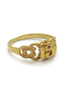 10k Yellow Gold Ring Girl&#39;s Quinceañera 15 Years Old Celebration Birthday!! - £90.86 GBP