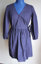 Old Navy 3/4 Sleeve Navy Blue Wrap Dress ~XS~ RN 54023 - £10.43 GBP