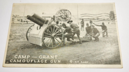 1917 Camp Grant Rockford Ill. Camouflage Gun WW1 Army RPPC Artillery Training - £9.37 GBP