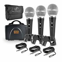 Pyle 3 Piece Professional Dynamic Microphone Kit Cardioid Unidirectional... - $70.36