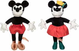 Disney Parks 90th Anniversary Mickey and Minnie Collectible Plush Doll Set - Lim - £78.05 GBP