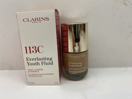 Clarins Everlasting Youth Fluid Foundation 113C NIB 1 oz - £14.99 GBP