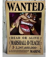 Wanted Dead Or Alive Marshall D Teach Marine Anime Poster One Piece Mang... - £15.15 GBP