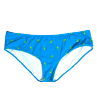Amazon Essentials Women&#39;s Aqua Blue Pineapple Print Swimsuit Bikini Bottoms XXL - £14.68 GBP