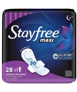 Stayfree Maxi Overnight Pads w/ Wings Reliable Protection &amp; Absorbency, ... - £22.89 GBP