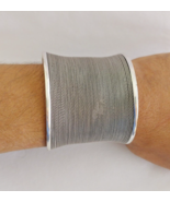 Rope Bracelet Sterling Silver Large Wide Twisted Cuff  Bangle Vintage He... - $287.10