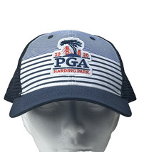 PGA Golf Harding Park White Mesh Snapback Hat 2020 Blue Adjustable Truck... - $15.78