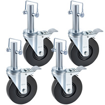 VEVOR 4 Pack 5" Heavy Duty Caster With Dual Locking 1" Stem 280LBS Per W... - $36.90
