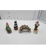 Christmas MINI GNOME SANTA SET OF 4 DOLLHOUSE VILLAGE Accessories - $17.00