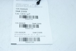Passenger Rear Window Regulator Electric Fits 13-17 ACCORD 57205 image 2