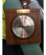 vintage changeable thin line barometer solid Walnut wood  - $935.81 MXN