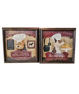 Wagging Tail &amp; Biscuit Café Framed Art Conrad Knutsen 14x14  - $59.31 CAD