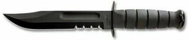 Ka-Bar 1214 Black Serrated Combo Fixed Blade Tactical Knife + Sheath - £67.02 GBP