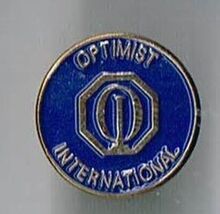 optimist international 1" pin back button Pinback - $14.80