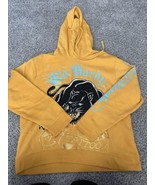 Ed Hardy Mens Yellow Black Panthers Graphic Print Hoodie Size XL Pockets - $51.13 CAD