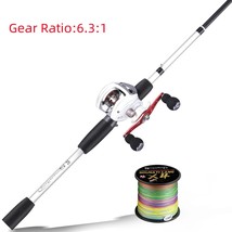 Sougayilang 4 Sections 1.98M B Fishing Rod and Baitcasting Fishing Reel Ultralig - £100.18 GBP