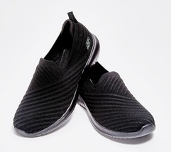 Skechers Ultra Flex Washable Solid Knit Slip-On Sky&#39;s The Limit in Black 7 1/2M - £49.85 GBP