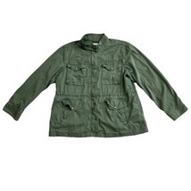 Green Military Jacket Army Style Cotton from The Gap Retro Casual - $29.21