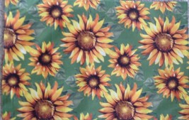 Autumn Sunflowers Cloth Placemat Set of Four 12&quot; X 18&quot; 100% Polyester - £13.41 GBP