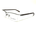 Dolce &amp; Gabbana Eyeglasses Frames DG1249 1234 Brown Silver Rectangle 55-... - $93.52