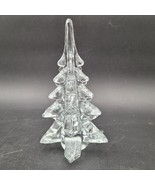 Vintage Art Glass Clear Christmas Tree 6.25&quot; Holiday Home Decor - $27.06 CAD
