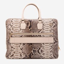 The Cortona Naturel Python Leather Men’s Laptop Briefcase image 5