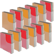 6 Pcs Vertical Scrapbook Paper Holder Frosted Scrapbook Storage Organizer 12X12  - £28.90 GBP