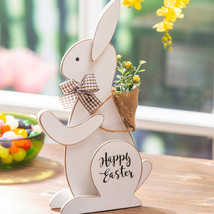 2022 HOT Sale Cute Easter wooden rabbit Table Room Decoration Easter Gifts - £14.93 GBP