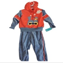 JCPenney Baby Boys Train Outfit Hoodie Vintage 1980s Sweatshirt Pants Wi... - £23.88 GBP