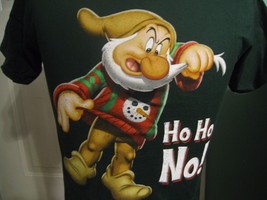 NWT Walt Disney Parks Christmas Shirt Adult Small Grumpy Seven Dwarfs Green - $16.82