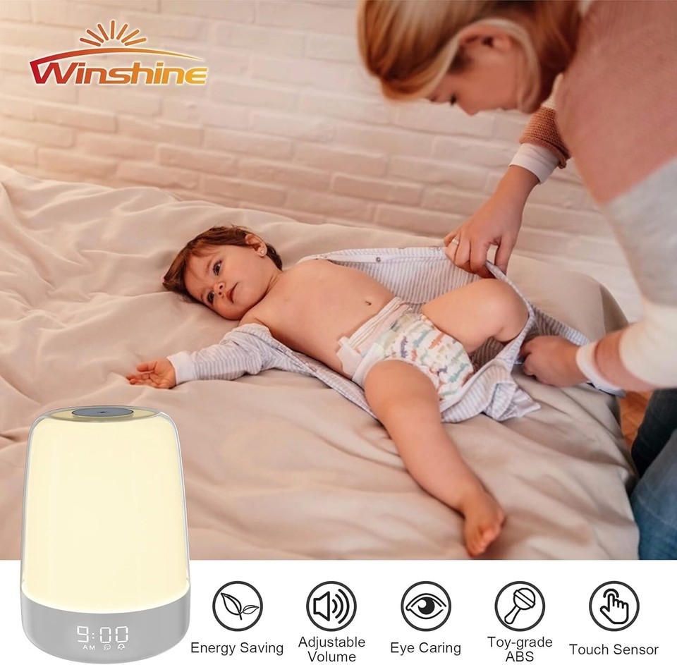 Dimmable Night Light with Sunrise Alarm and Snooze Timer for Children's Bedrooms Item image 8